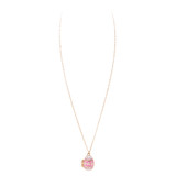 Sweet Spring Enamel Easter Egg Locket Pendant Necklace - Pink