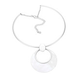 The Halo Hollow Round Mother of Pearl Choker Necklace
