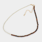 Boho Bliss Beaded Necklace - Brown