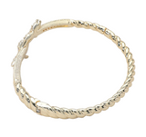 Ocean's Embrace CZ Starfish Hinged Bracelet Gold
