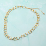 Treasure Touch Meal Link Chain Necklace - Gold