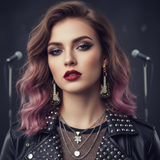 Strum & Sparkle Stone Embellished Glittered Enamel Guitar Dangle Earrings - Jet Black