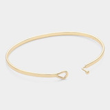 You're My Person Brass Thin Metal Hook Bracelet - Gold