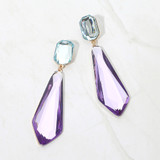 Sculptured Elegance Faceted Long Teardrop Statement Earrings