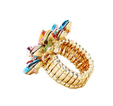 I Am Speechless Marquise Crystal Stretch Ring - Multi