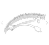 Luminous Locks Rhinestone Pave Barrette - Clear/Silver