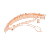 Luminous Locks Rhinestone Pave Barrette - Rose Gold