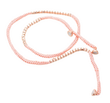 Urban Weave Cord Braided Metal Cube Cluster Magnetic Wrap Bracelet - Pink