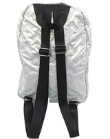 The Audrey Shiny Quilted Everyday Backpack - White