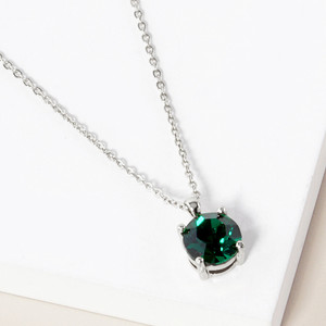 Forever Me May - Birthstone Pendant Necklace - Emerald