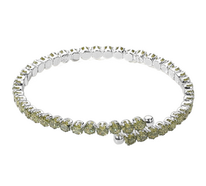 Radiant Cluster CZ Evening Bracelet - Peridot