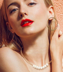 Boho Luxe Freshwater Pearl Double Faux Leather Cord Necklace - Brown