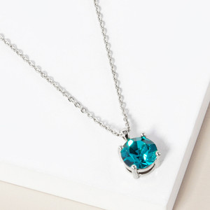 Forever Me December - Birthstone Pendant Necklace - Blue Turquoise