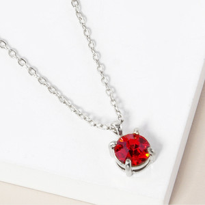 Forever Me July - Birthstone Pendant Necklace - Ruby