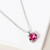 Forever Me October - Birthstone Pendant Necklace - Pink Tourmaline