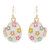 Blooming Bunny Floral Easter Egg Locket Earrings - Multi