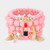 Style Charm 5PCS Flower Heart Hand Mirror Lipstick Stiletto Tote Bag Charm Stretch Bracelet - Pink