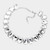 Glamour Glow Emerald Cut Stone Collar Evening Necklace - Rhodium