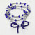 Score Big 3PCS - Sports Team Theme Colored Bow Accent Faceted Beaded Stretch Multi Layered Bracelets - Blue