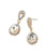 Timeless Delight Teardrop Earrings Clear Gold