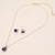 SEPTEMBER - Gold Dipped Birthstone Pendant Necklace - Sapphire