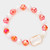 Prism Glow Lucite Accented Faceted Beaded Stretch Bracelet - Red
