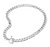 Luxe Cuban Link Chain Toggle Necklace Rhodium
