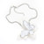 Flutter Luxe Celluloid Acetate Colored Metal Butterfly Pendant Necklace - White