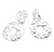 Gleaming Hammered Ring Link Clip On Earrings Silver
