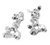 Finesse Abstract Metal Clip On Earrings Silver