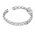 Opulence Square CZ  Accent Hinged Bracelet Rhodium