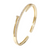 Twisted Nail CZ Hinge Bracelet Gold