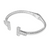 Cuff T CZ Stone Paved Bracelet Rhodium