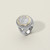 Textured Spark Two Tone CZ Stone Paved Round Statement Ring Size 7 - Two Tone