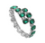 Elite Palace Stone Cluster Link Evening Bracelet Green