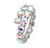 Elite Palace Stone Cluster Link Evening Bracelet AB Silver