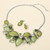 Whisper Bloom Epoxy Leaf Vine Necklace  - Green
