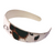 Western Flair Leather Animal Print Headband Dark Brown