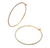 Radiance Rhinestone Paved Hoop Earrings 60mm Gold