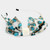 Untamed Grace Leopard Pattern Print Bow Pearl Headband - Teal
