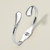 Sleek Sculpted Stainless Steel Sculpted Wrap Hinged Bangle Bracelet - Rhodium
