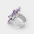 Starburst Showstopper Marquise Crystal Cluster Stretch Ring - Lavender