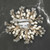 Elegant Bloom Pearl Faceted Bead Burst Floral Pin Brooch or Alligator Snap Hair Clip - Cream