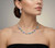 All About Sparkle Marquise Stone Cluster Link Rhinestone Paved Evening Choker Necklace - Multi
