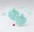 Loveable Bliss Seed Beaded Heart Drop Earrings - Mint