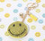 Dazzle Cheer Bling Studded Smile Face Tassel Keychain Bag Charm - Yellow