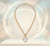Dreamlight Orbit Faceted Round Stone Charm Pendant Toggle Necklace - White