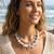 Beach Babe Coastal Shell Starfish Charm Embellished Layered Necklace