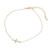 Exquisite Faith Stone Pave Cross Charm Accent Anklet