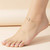 Exquisite Faith Stone Pave Cross Charm Accent Anklet